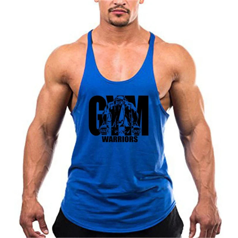 Gym Bodybuilding Tank Tops Fashion Y-back Suspenders Vests Cotton Breathable Sleeveless Singlets Mens Fitness Muscle Sport Shirt 99 in 1