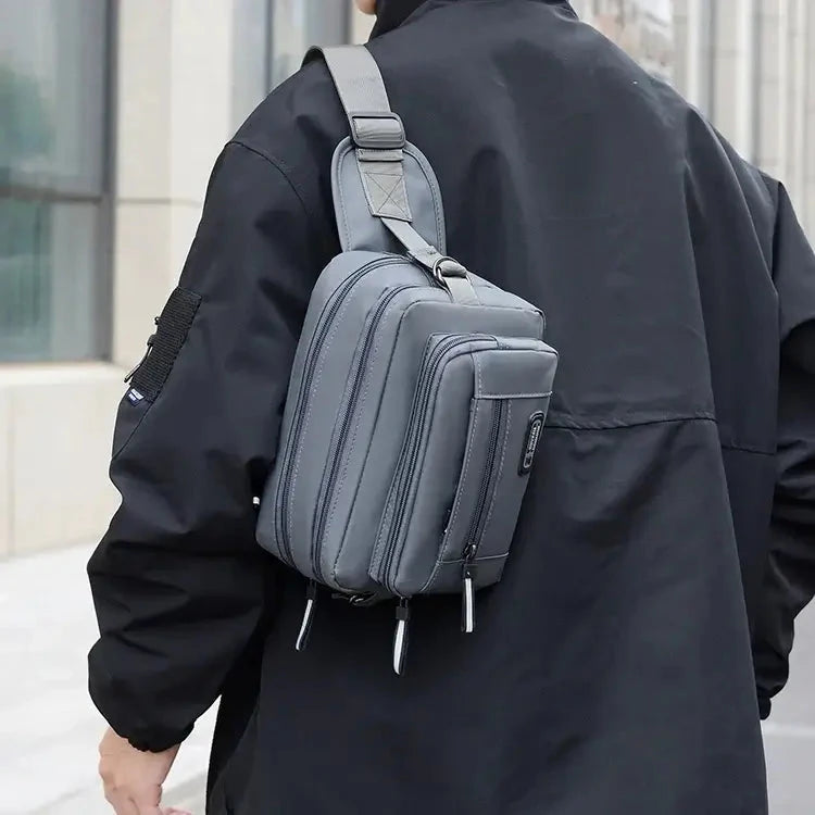 Men's waist bag multifunctional toolkit, wear-resistant mobile phone bag, running bag, leisure outdoor sports waist bag, large c 99 in 1