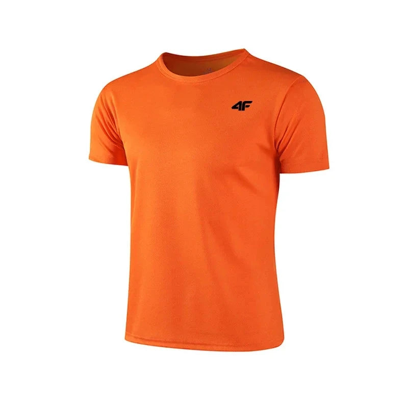 Men's Summer Exercise Trainning T-shirt High Quality Breathable Quick Dry Short Sleeved Top Marathon Gym Fitness Basketball Tees 99 in 1