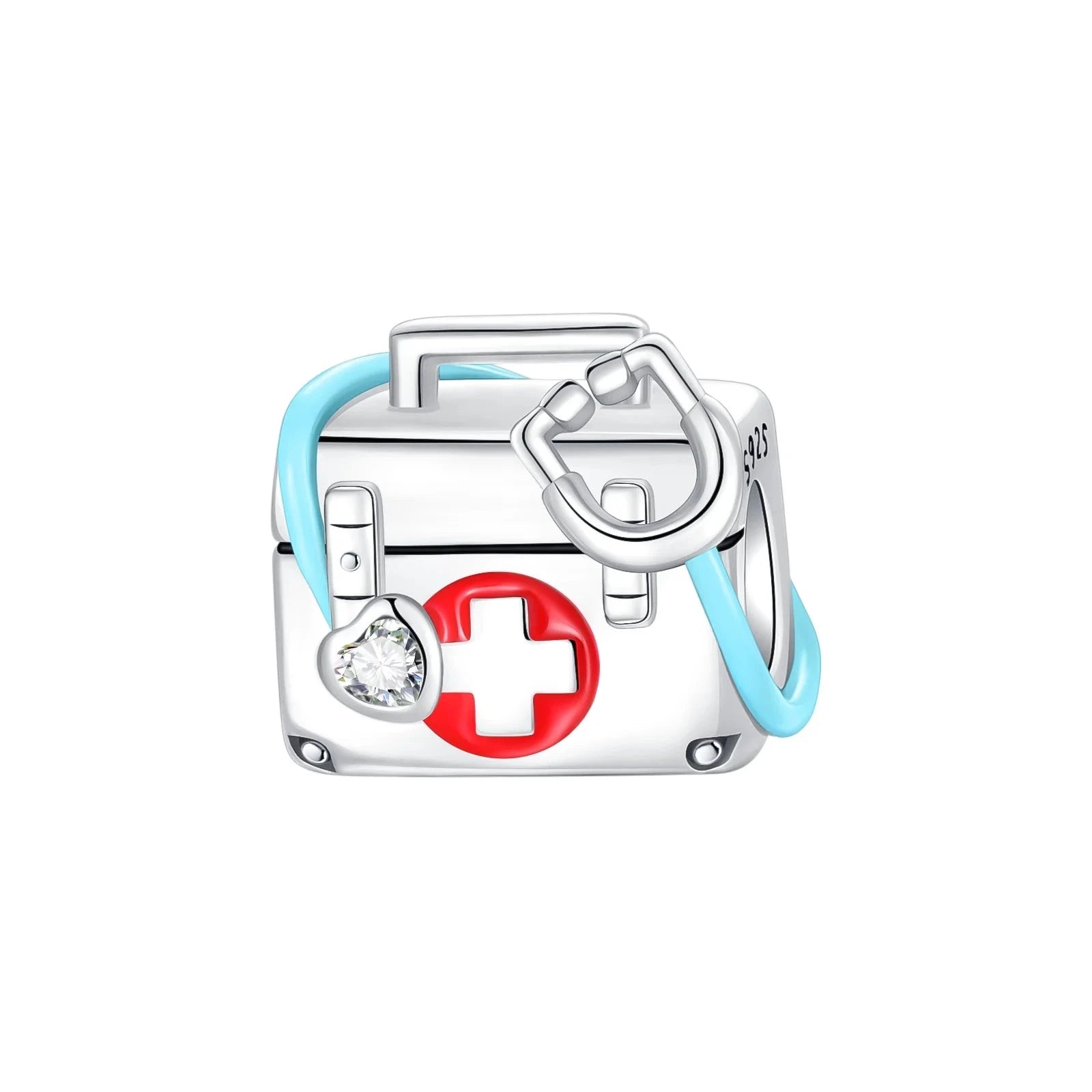 Back To School 925 Sterling Silver Charms Bag Earphone Magic Cube Watch Games Console Bead Pendant Fit Bracelet Necklace Jewelry 99 in 1