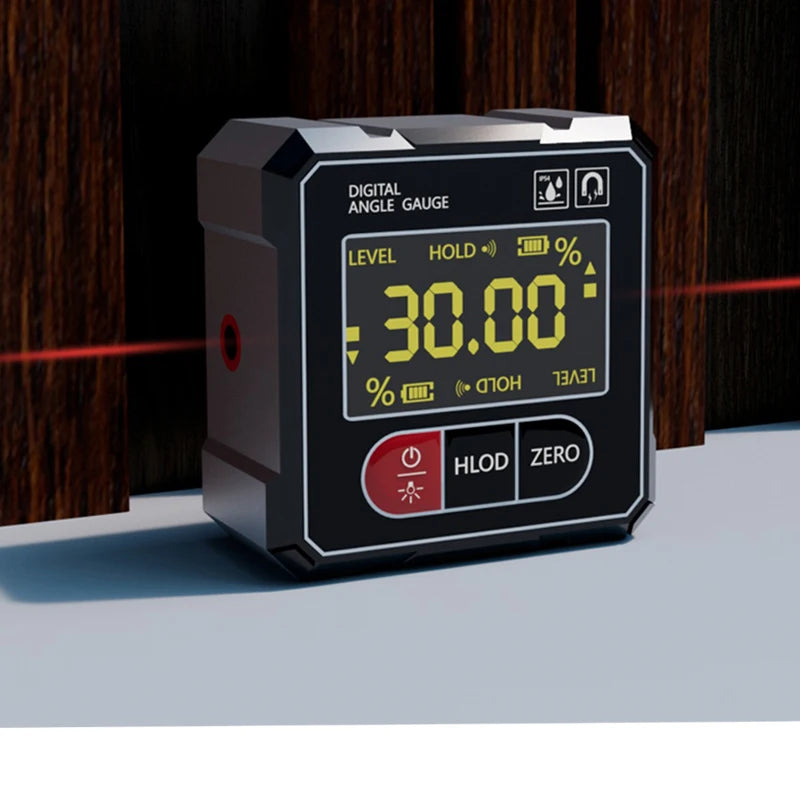 Level Angle Ruler Angle Measurement Magnetic Digital Angle Finder With Electronic Laser  Rechargeable Protractor