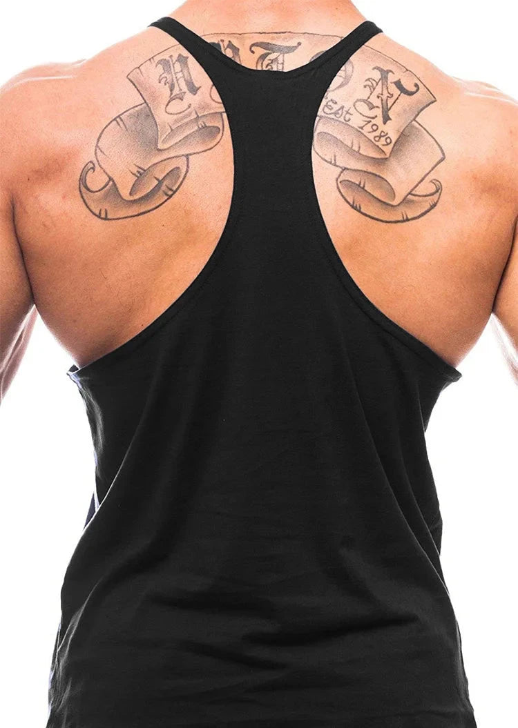 Gym Bodybuilding Tank Tops Fashion Y-back Suspenders Vests Cotton Breathable Sleeveless Singlets Mens Fitness Muscle Sport Shirt 99 in 1