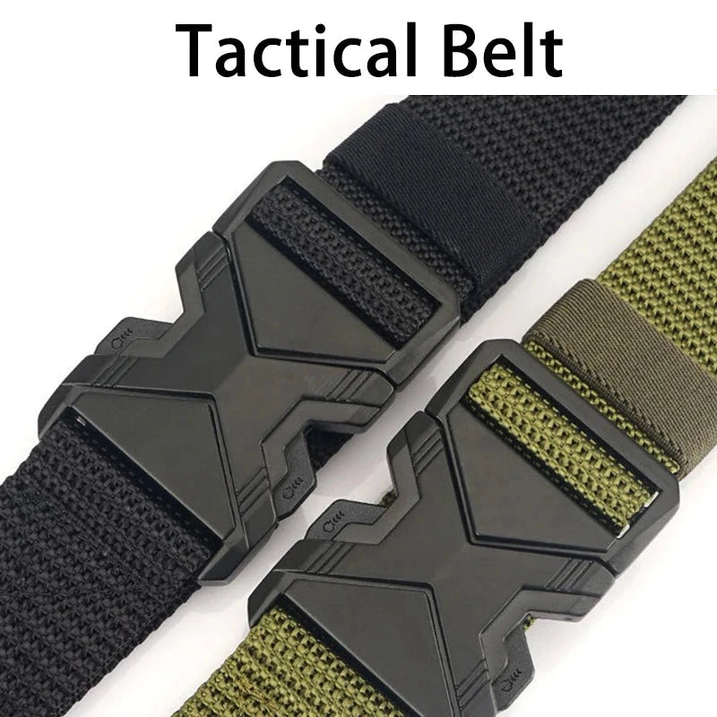 The New Men's 125cm Buckle Belt Nylon Braided Lightweight Breathable Daily Commuter Men's Belt 99 in 1
