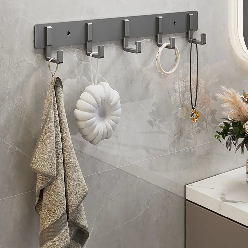 Household Wall Coat Rack Black Hooks For Hangging Clothes Towel Hanger Bathroom Robe Hook Heavy Duty Kitchen Accessories