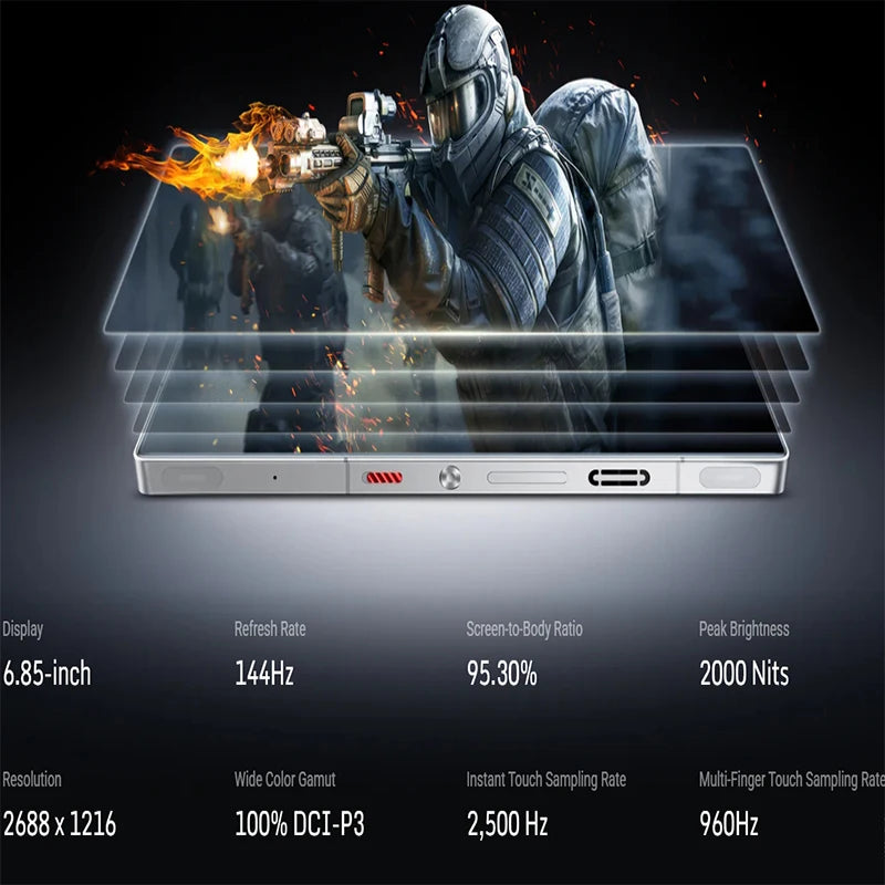 RedMagic 10S Pro global Version 5G game telephone Snapdragon 8 Elite leading 7050mAh 80W fast charge 6.85 inches
