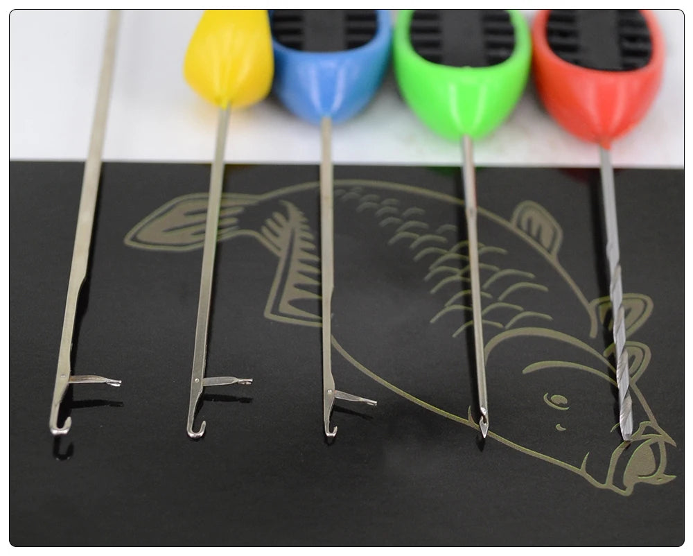 Hirisi Carp Fishing Bait Needle Set, Pop Up Boilie Rigs Splicing Needle Carp Hook Link Making Tools Fishing Accessories BT11