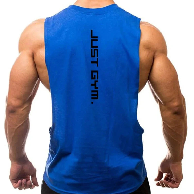 Gym Clothing Men Sides Cut Off T-shirts Dropped Armholes Tank Tops Workout Fitness Sleeveless Vest Outdoor Jogging Undershirt 99 in 1