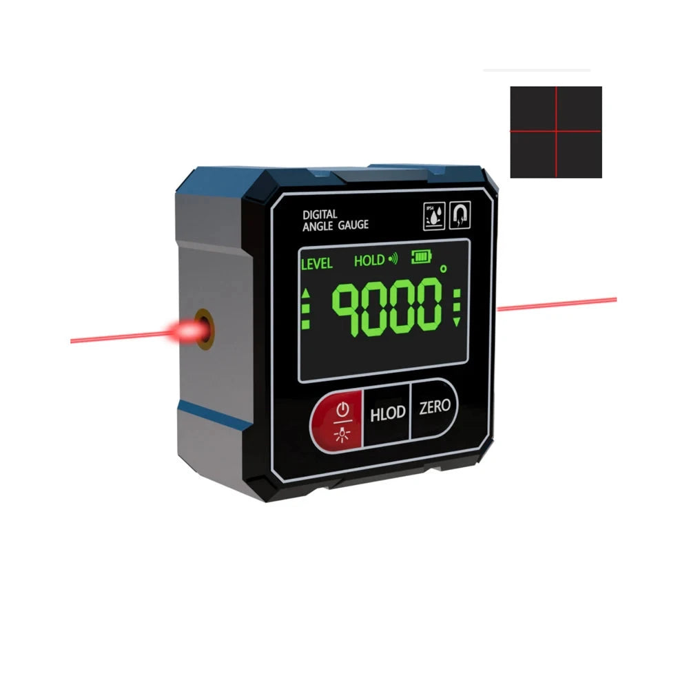 Magnetic digital goniometer with electronic laser USB rechargeable protractor 99 in 1