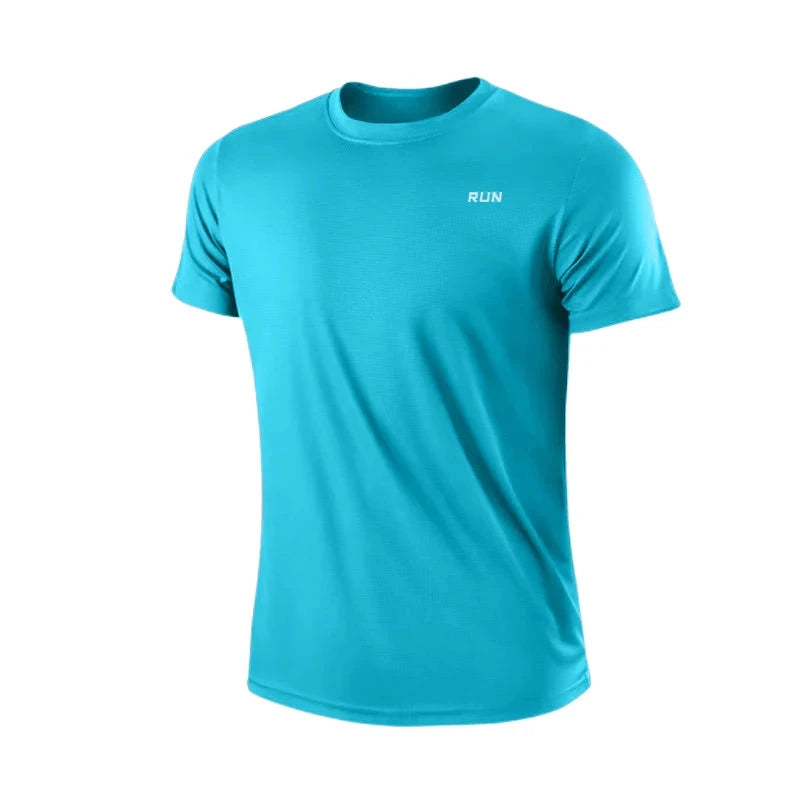 Men's Quick Dry Short Sleeve Gym Running Moisture Wicking Round Neck T-Shirt Training Exercise Gym Sport Shirt Tops Lightweight 99 in 1