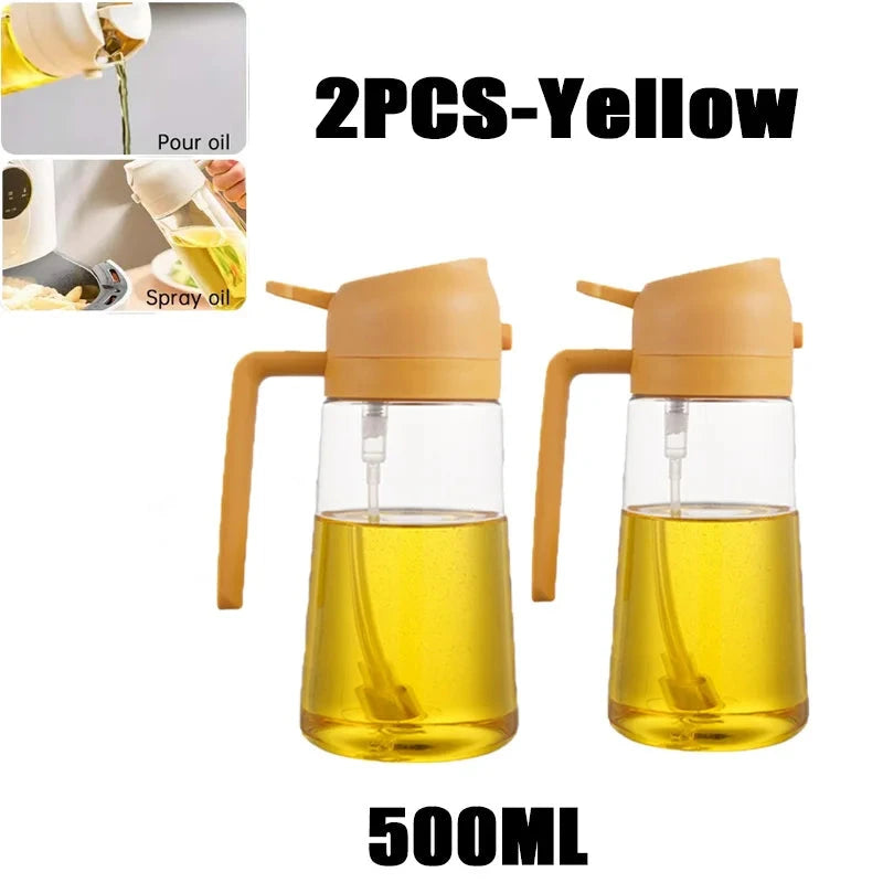 200/300/500ml Oil Spray Bottle BBQ Cooking Olive Oil Sprayer Plastic Baking Oil Spray Empty Bottle Vinegar Bottle Or  Oil brush 99 in 1