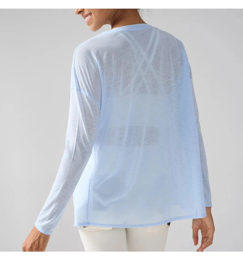 Gym Sports Tops Workout T-shirts Women Yoga Clothing Running Loose Slim Quick Dry Training Long Sleeve Blouse Fitness Tops👚 99 in 1