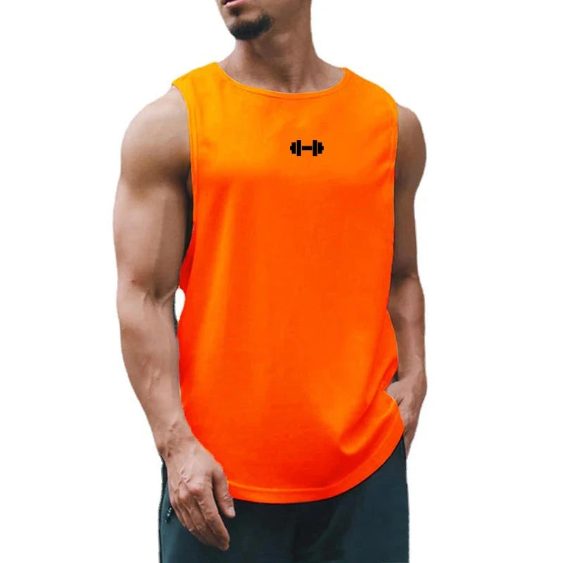 Summer Men's Gym Tank Top Fitness Training Clothing Quick-drying Loose Bodybuilding Sleeveless Shirt Men Fashion Basketball Vest 99 in 1
