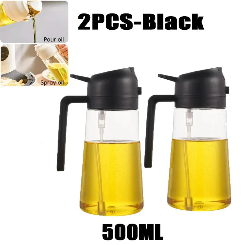 200/300/500ml Oil Spray Bottle BBQ Cooking Olive Oil Sprayer Plastic Baking Oil Spray Empty Bottle Vinegar Bottle Or  Oil brush 99 in 1