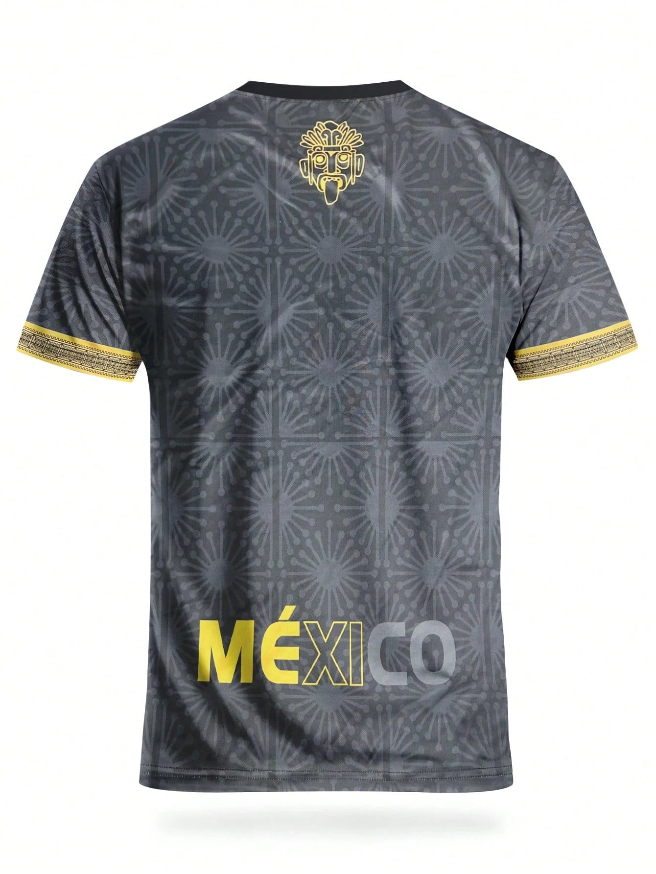 Men'S Mexican Soccer Jersey - Black with Eagle & Skull Design Comfortable for Training & Casual Wear Soccer Jerse