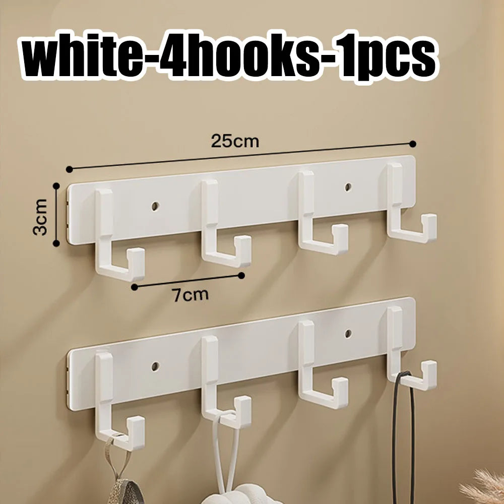 Household Wall Coat Rack Black Hooks For Hangging Clothes Towel Hanger Bathroom Robe Hook Heavy Duty Kitchen Accessories