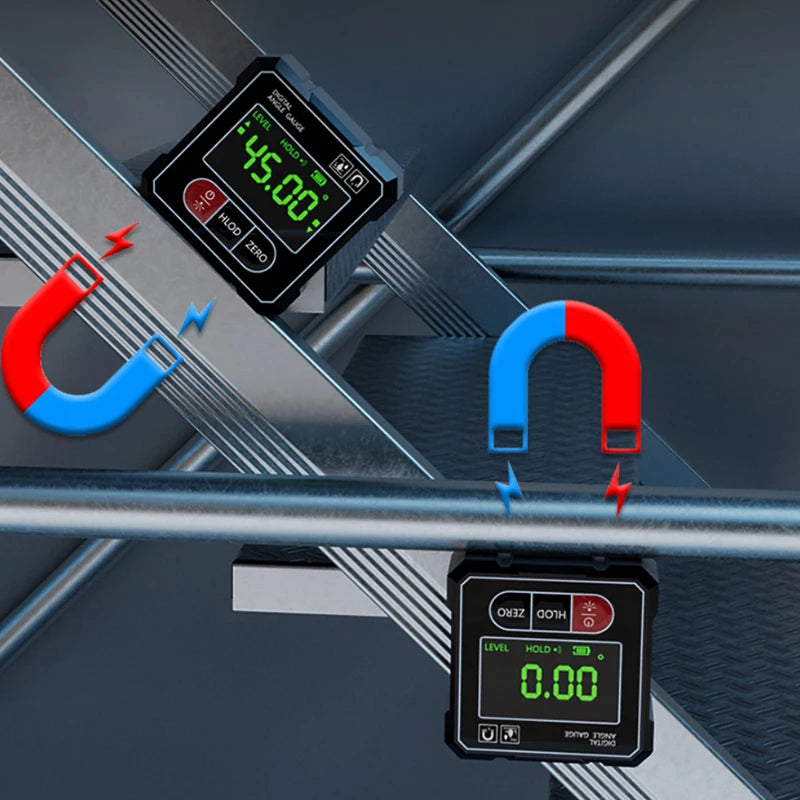Level Angle Ruler Angle Measurement Magnetic Digital Angle Finder With Electronic Laser  Rechargeable Protractor