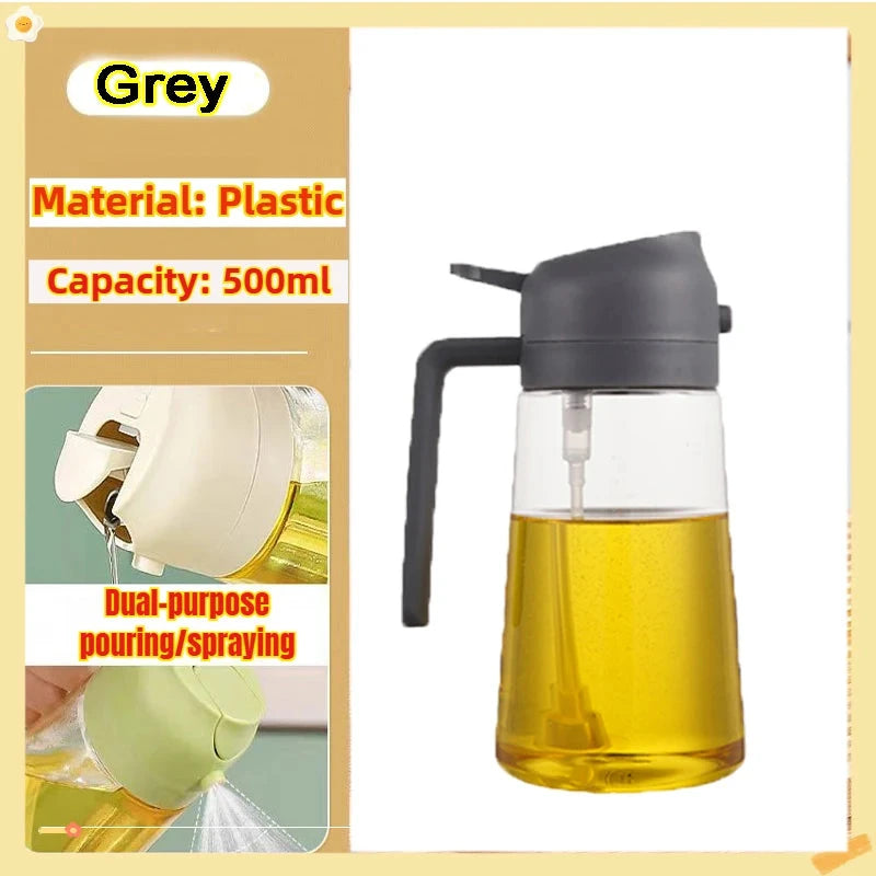 200/300/500ml Oil Spray Bottle BBQ Cooking Olive Oil Sprayer Plastic Baking Oil Spray Empty Bottle Vinegar Bottle Or  Oil brush 99 in 1