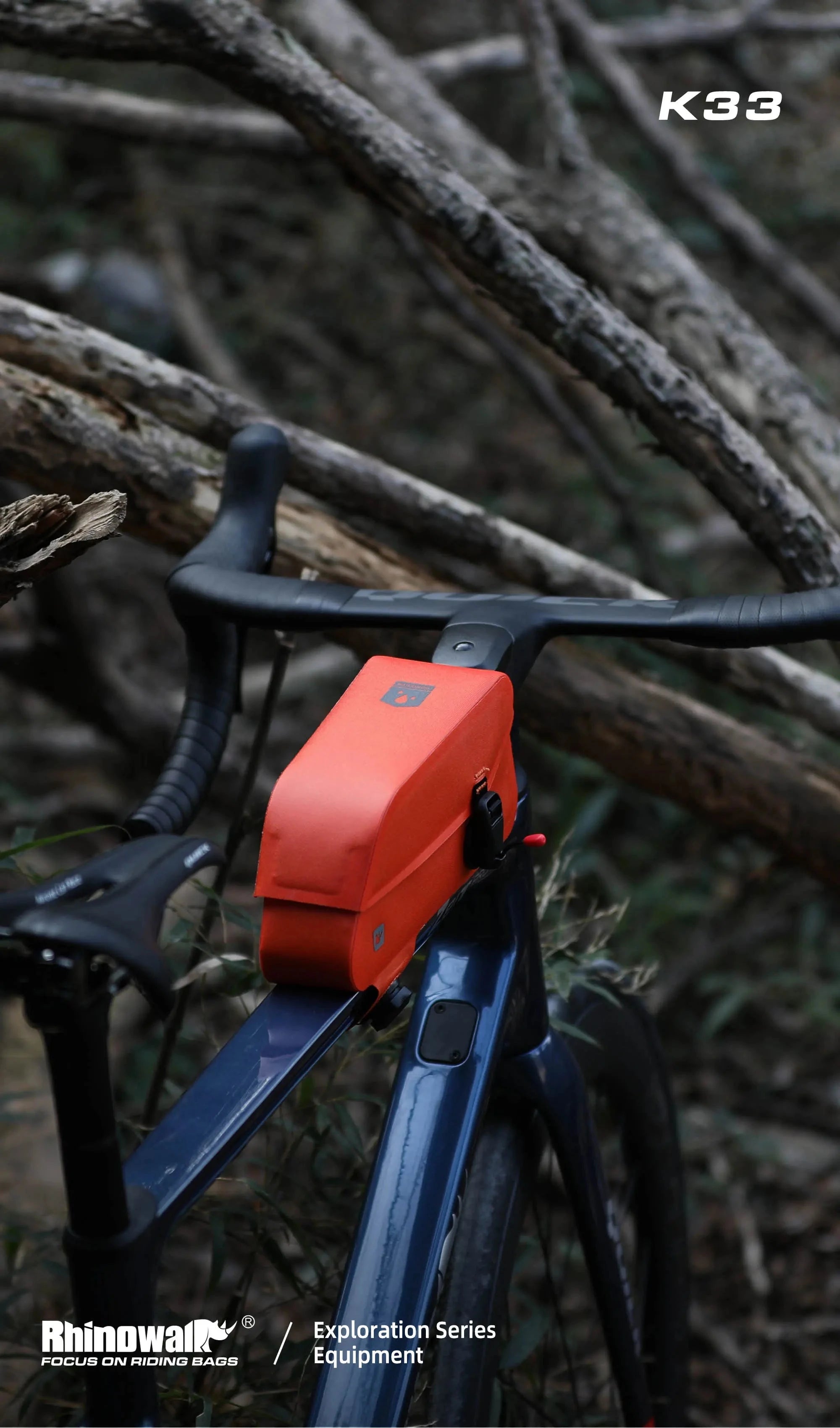 Rhinowalk-Waterproof Top Tube Bag, Bicycle Front Frame Bag, Seamless Welding Process, Suitable for Mountain Bike, Road Bike 99 in 1