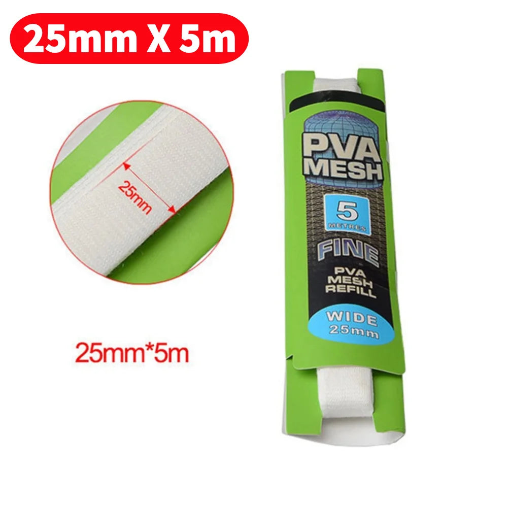 5M Fishing Soluble Narrow Mesh PVA Fishing Protect Fish Net Water Dissolving Narrow Mesh for Carp Lures Fishing Tackle