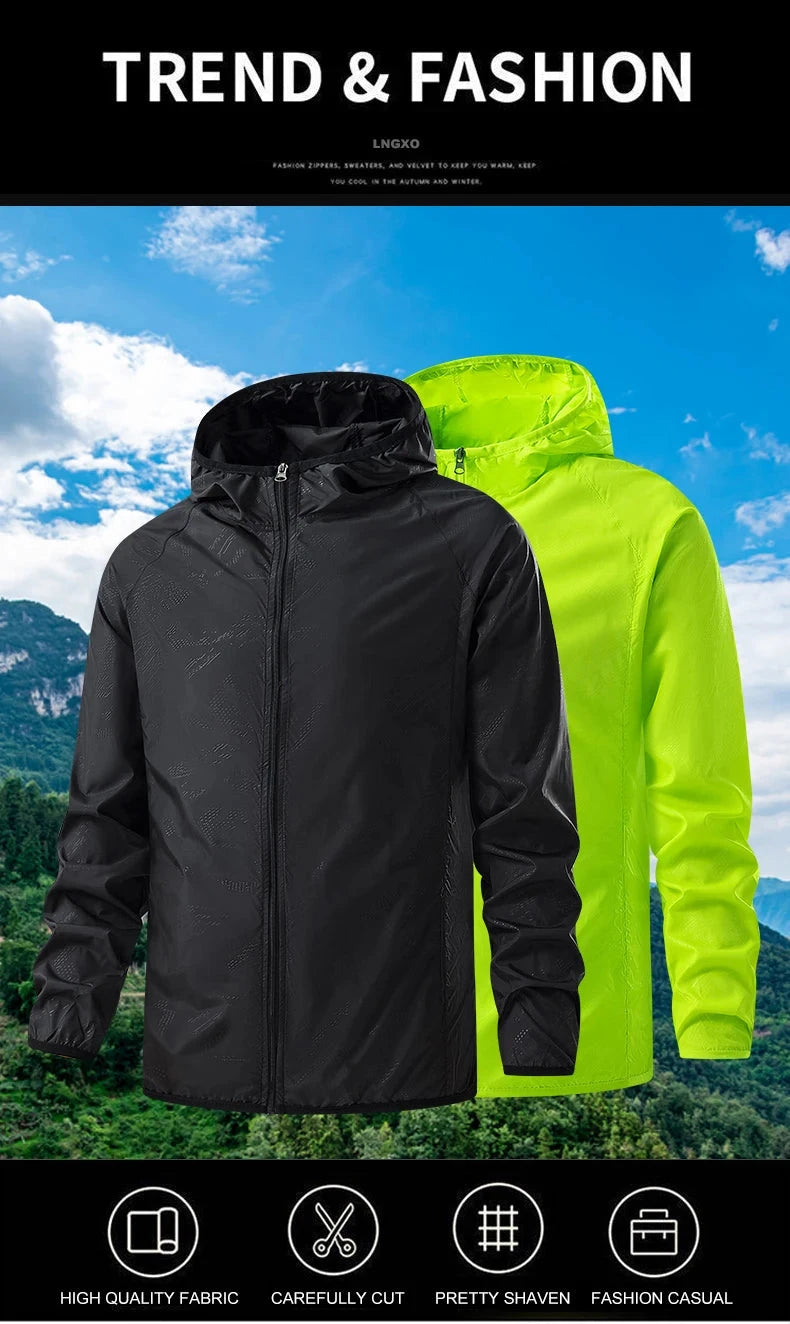 LNGXO Waterproof Hiking Jackets for Men and Women Sun Protection Windbreaker Camping Climbing Rain Coat Unisex Portable Clothes 99 in 1