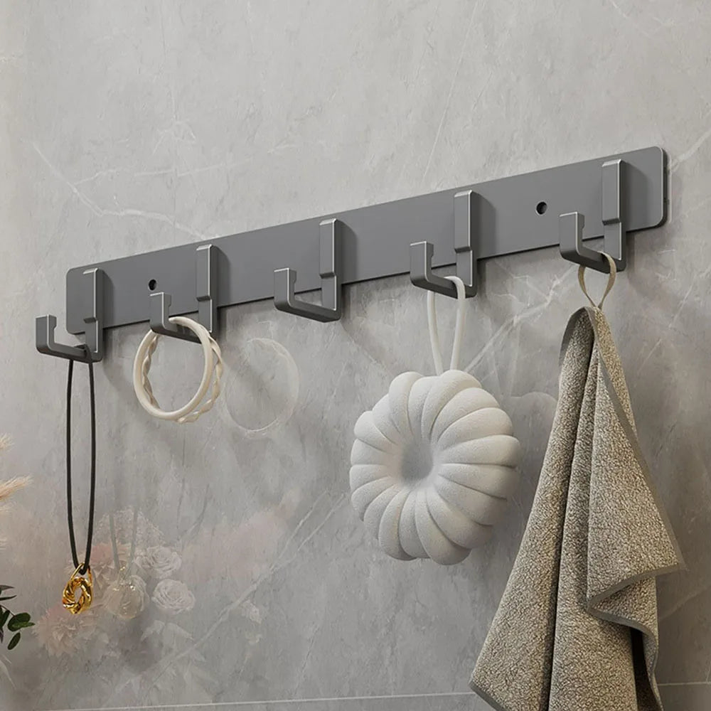 Household Wall Coat Rack Black Hooks For Hangging Clothes Towel Hanger Bathroom Robe Hook Heavy Duty Kitchen Accessories