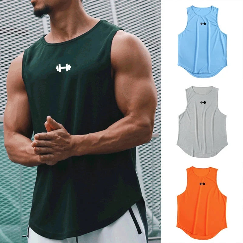 Summer Men's Gym Tank Top Fitness Training Clothing Quick-drying Loose Bodybuilding Sleeveless Shirt Men Fashion Basketball Vest 99 in 1