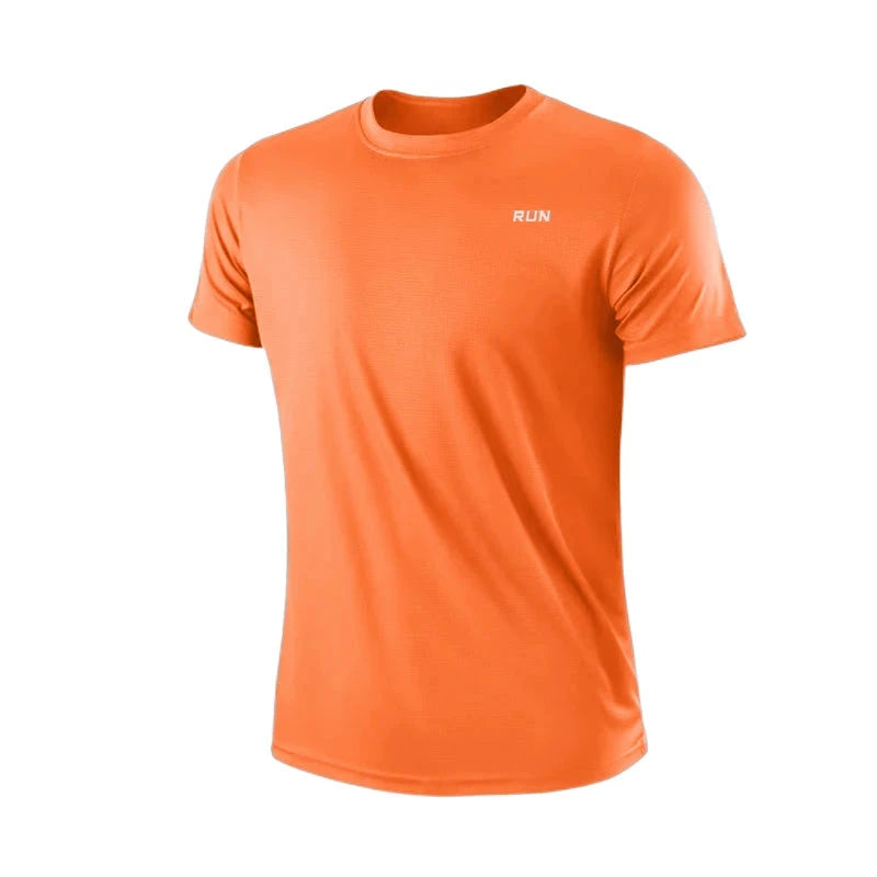Men's Quick Dry Short Sleeve Gym Running Moisture Wicking Round Neck T-Shirt Training Exercise Gym Sport Shirt Tops Lightweight 99 in 1