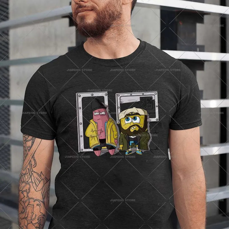 SpongeBob Cartoon Printed Iron on Transfers Patrick Star Heat Transfer Vinyl Stickers For Clothes Thermal Patches Applique Decor