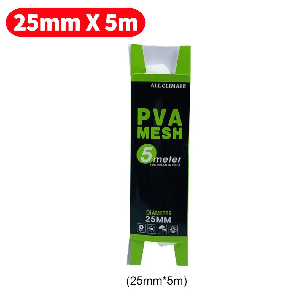5M Fishing Soluble Narrow Mesh PVA Fishing Protect Fish Net Water Dissolving Narrow Mesh for Carp Lures Fishing Tackle