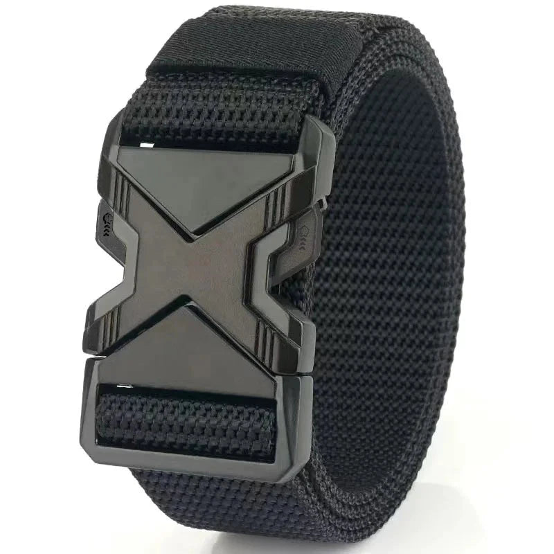 The New Men's 125cm Buckle Belt Nylon Braided Lightweight Breathable Daily Commuter Men's Belt 99 in 1
