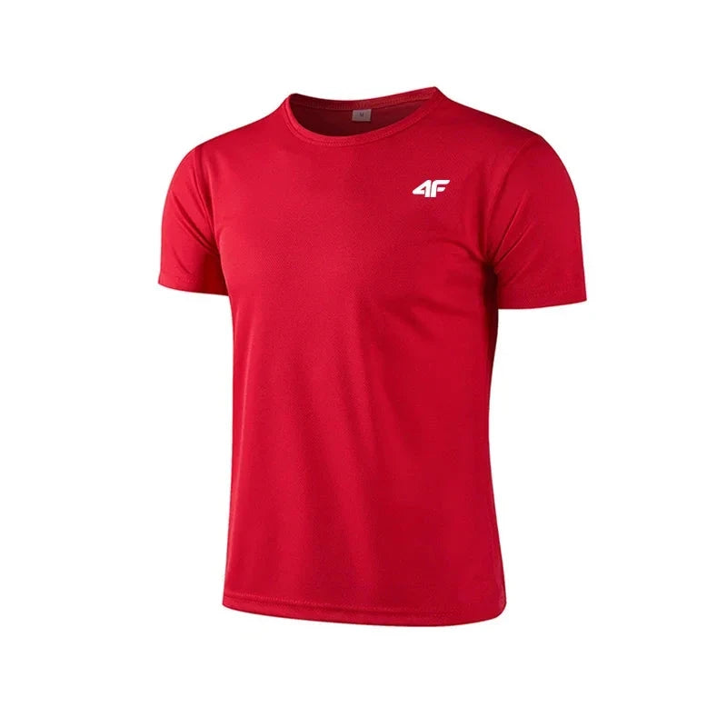 Men's Summer Exercise Trainning T-shirt High Quality Breathable Quick Dry Short Sleeved Top Marathon Gym Fitness Basketball Tees 99 in 1