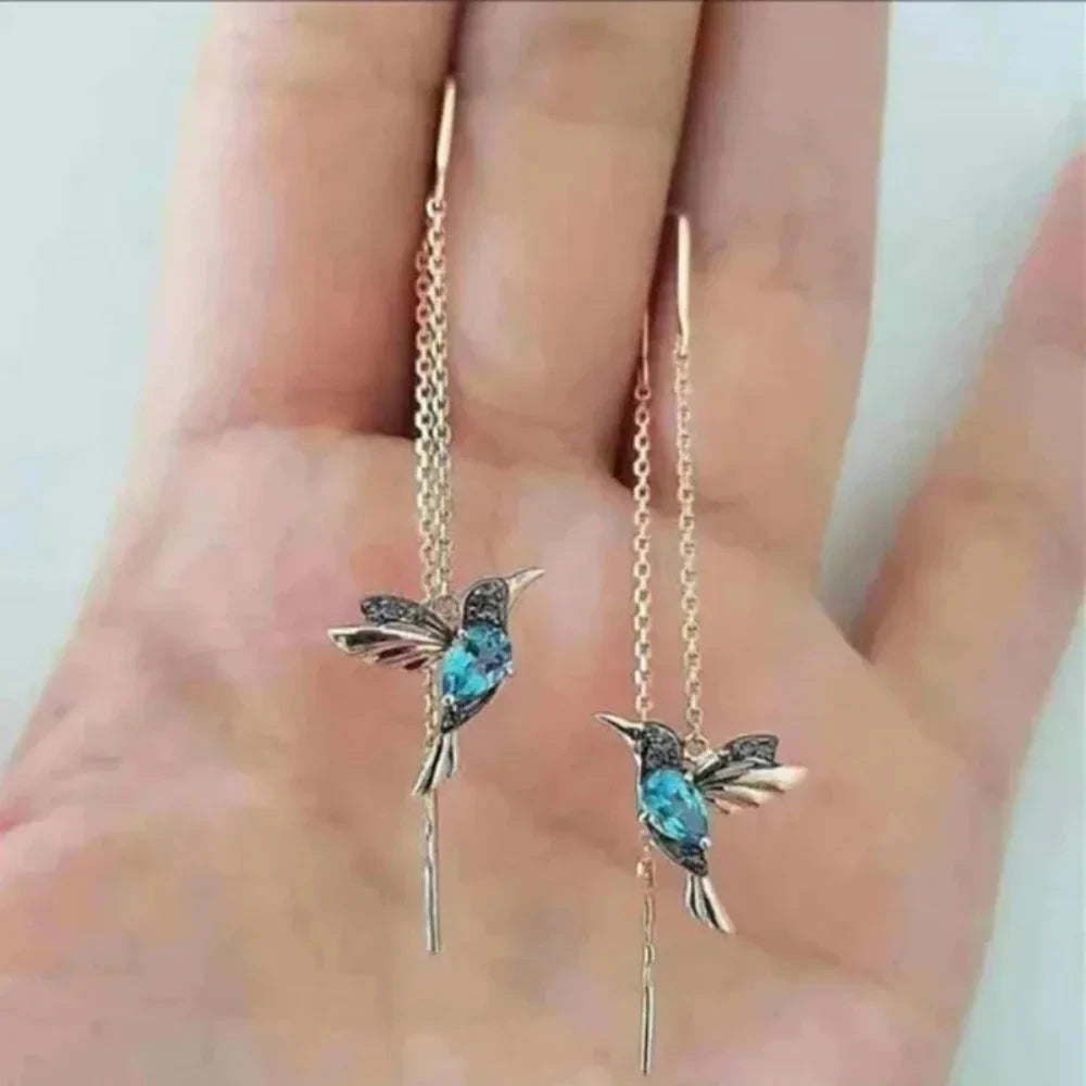 1 Pair New Fashion Little Bird Drop Long Hanging Earrings for Women Elegant Girl Tassel Earring Stylish Jewelry 99 in 1
