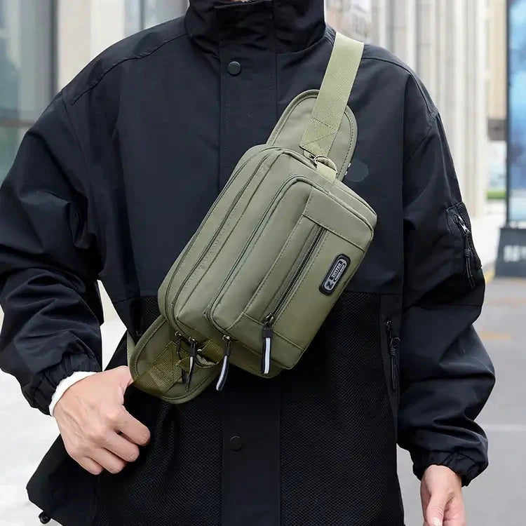 Men's waist bag multifunctional toolkit, wear-resistant mobile phone bag, running bag, leisure outdoor sports waist bag, large c 99 in 1