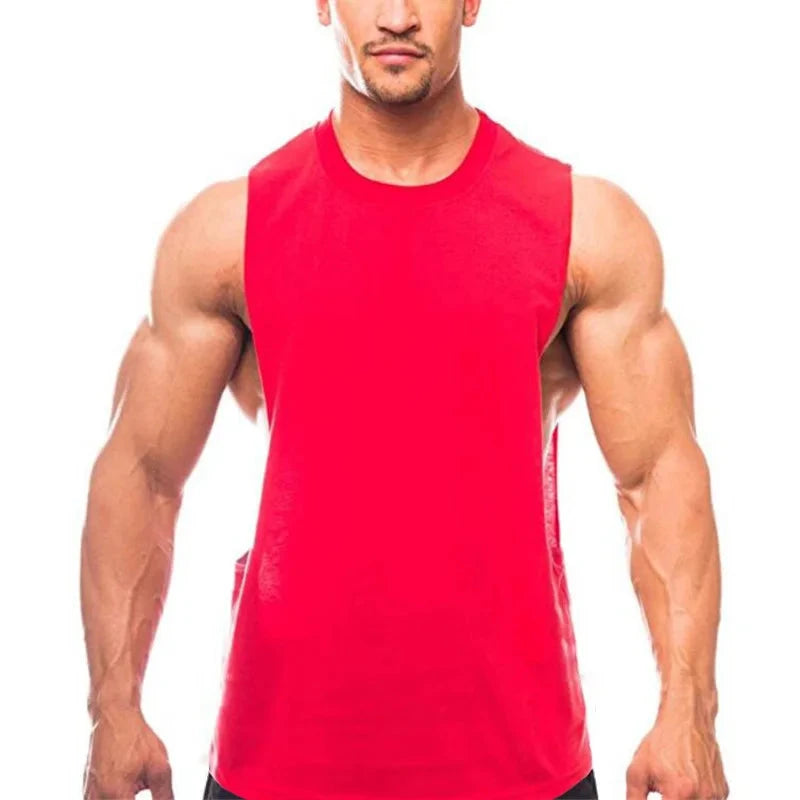 Gym Clothing Men Sides Cut Off T-shirts Dropped Armholes Tank Tops Workout Fitness Sleeveless Vest Outdoor Jogging Undershirt 99 in 1