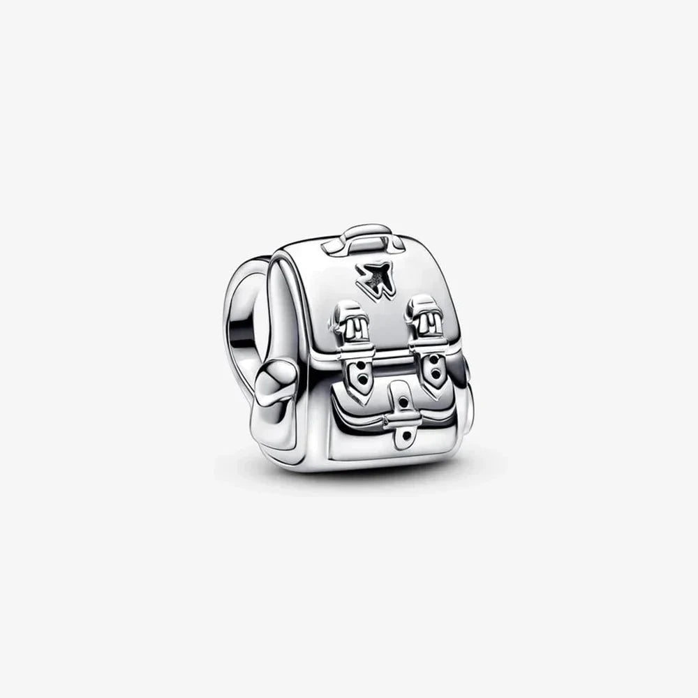 Back To School 925 Sterling Silver Charms Bag Earphone Magic Cube Watch Games Console Bead Pendant Fit Bracelet Necklace Jewelry 99 in 1