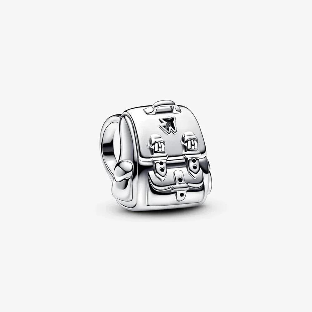 Back To School 925 Sterling Silver Charms Bag Earphone Magic Cube Watch Games Console Bead Pendant Fit Bracelet Necklace Jewelry