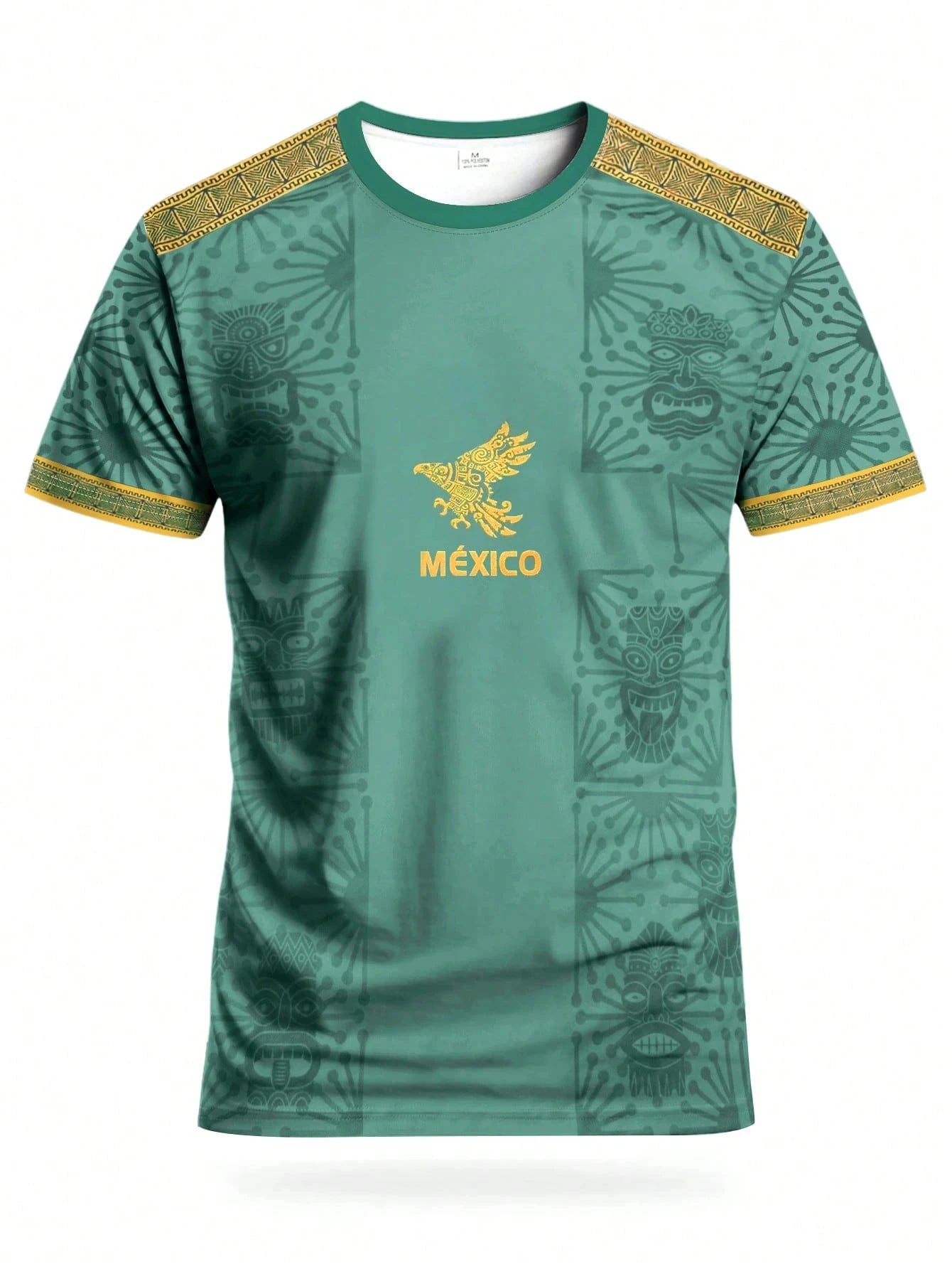 Men'S Mexican Soccer Jersey - Black with Eagle & Skull Design Comfortable for Training & Casual Wear Soccer Jerse