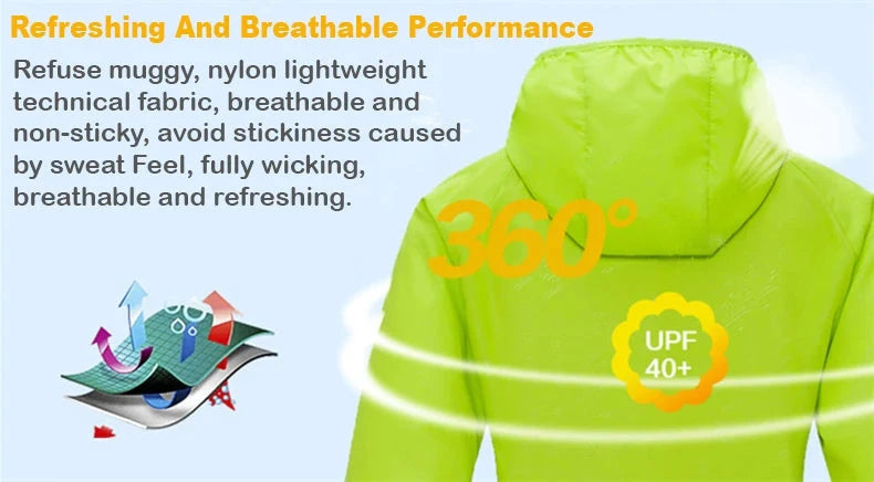 LNGXO Unisex Hiking Jacket Men Women Waterproof Quick Dry Camping Windbreaker Trekking Fishing Rain Coat Outdoor Anti UV Clothes 99 in 1