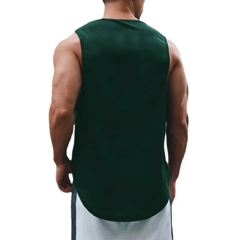 Summer Men's Gym Tank Top Fitness Training Clothing Quick-drying Loose Bodybuilding Sleeveless Shirt Men Fashion Basketball Vest 99 in 1