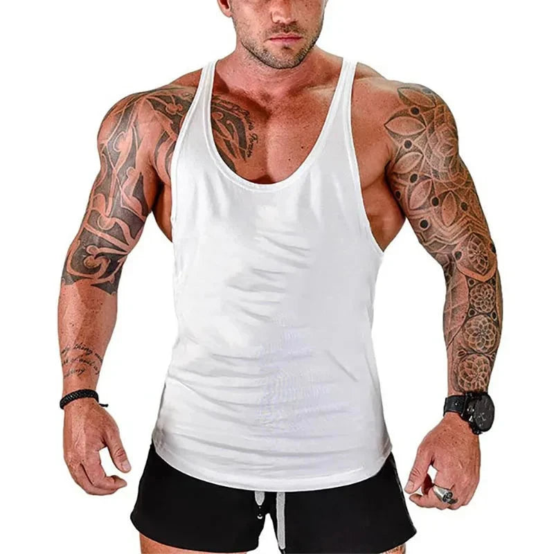 Top Gyms Men's Clothes Tank Vest Gym Shirt Undershirt Man Sportswear Bodybuilding Workout Vests Muscle Clothing Brand Fitness 99 in 1