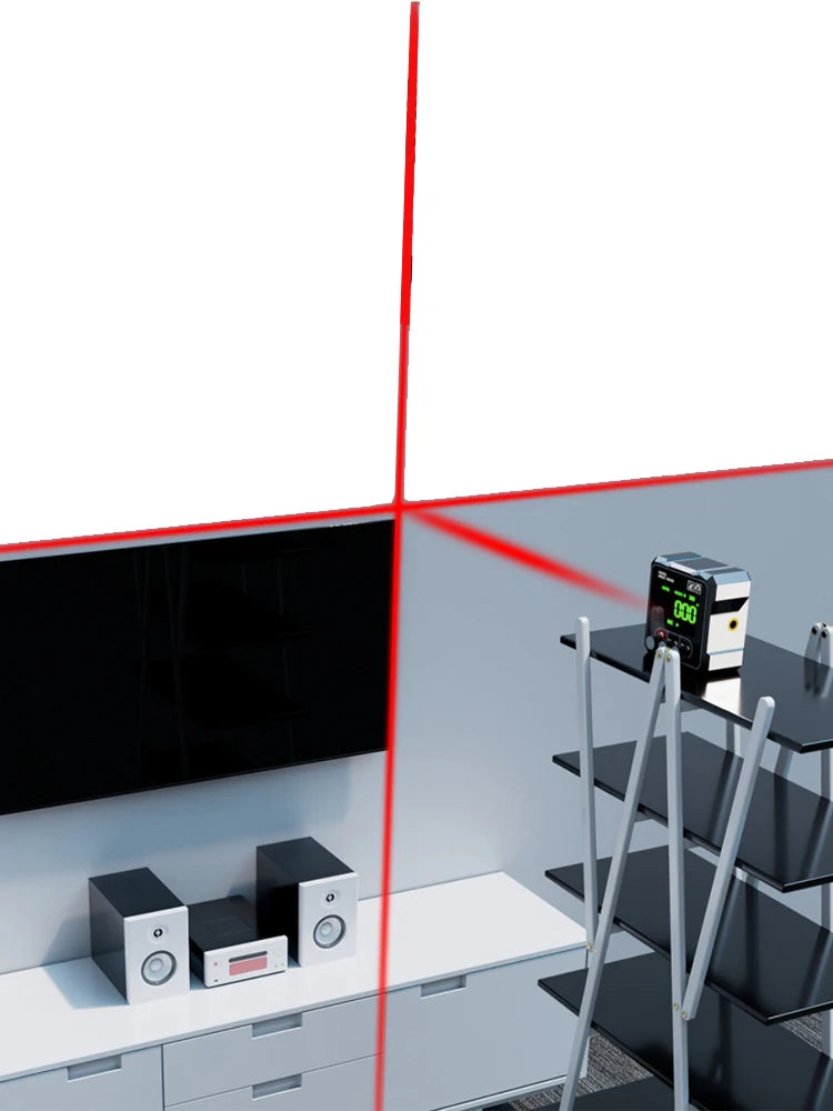 Level Angle Ruler Angle Measurement Magnetic Digital Angle Finder With Electronic Laser  Rechargeable Protractor