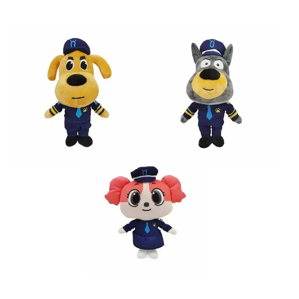 Hot Sheriff Labrador Dog Plush Toy Security Sergeant Labrador Wolf Dog Cartoon Doll Boys Girls Soft Stuffed Toys Children Gift