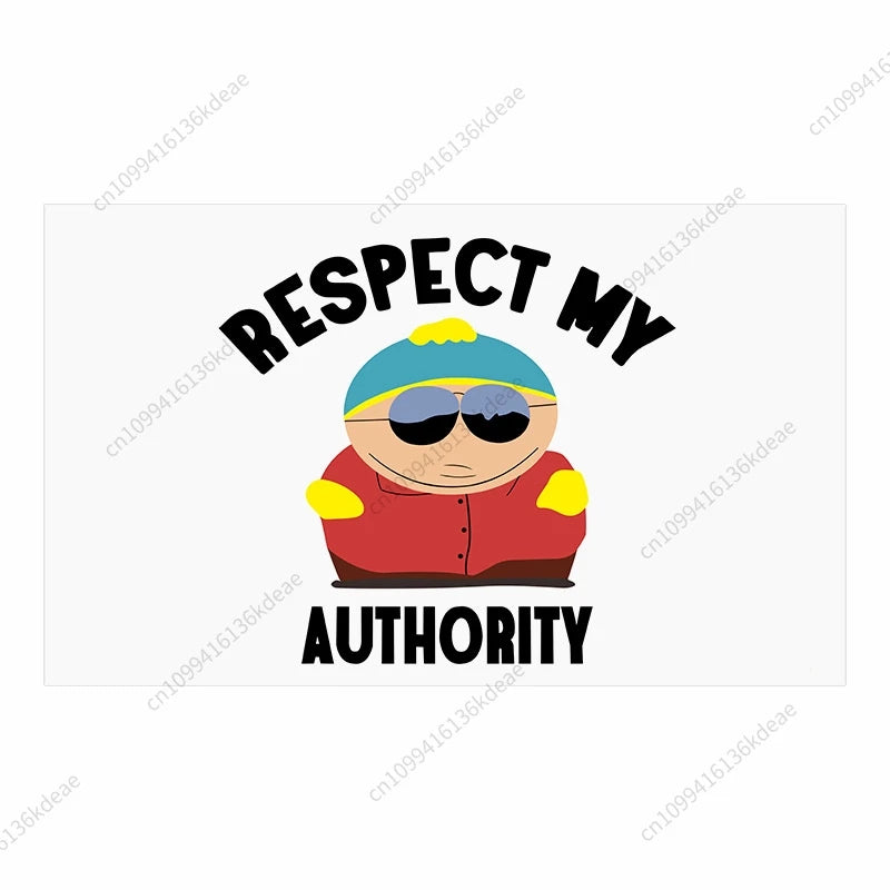Unique Aesthetic Decorative Cute Catoon Tapestry Respect MY Authority Wall Tapestries Fun Flag Banners Home Decor Backdrop Cloth