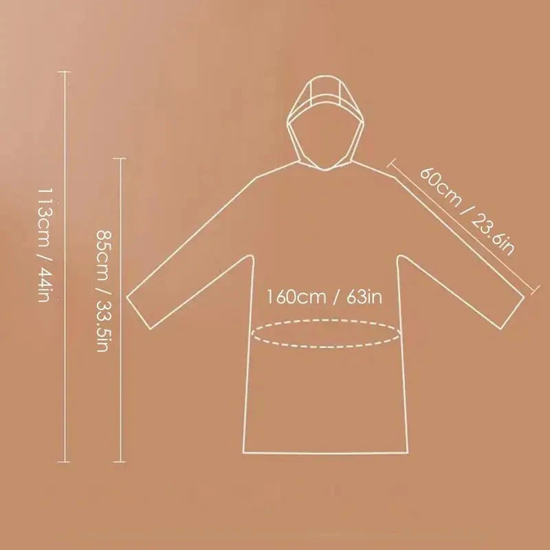 Outdoor Hooded Rain Poncho For Adult Waterproof Lightweight Unisex Raincoat Jacket For Hiking Camping Emergency 99 in 1