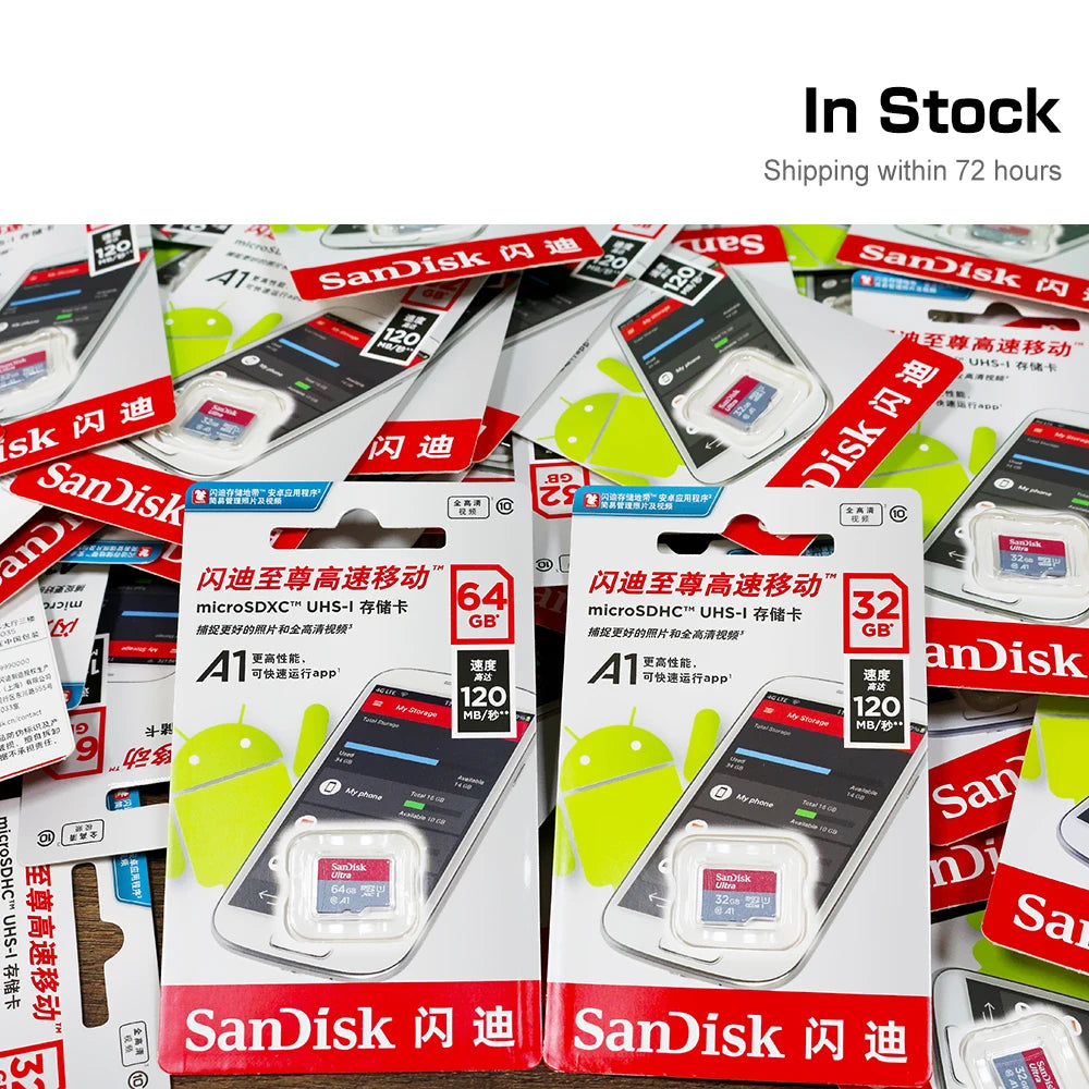 Sandisk Ultra Micro tf SD card 128GB 32GB 64GB 256GB Mini SD Card SD/TF Flash Card Memory Card 32 64 128 gb miniSD for Phone