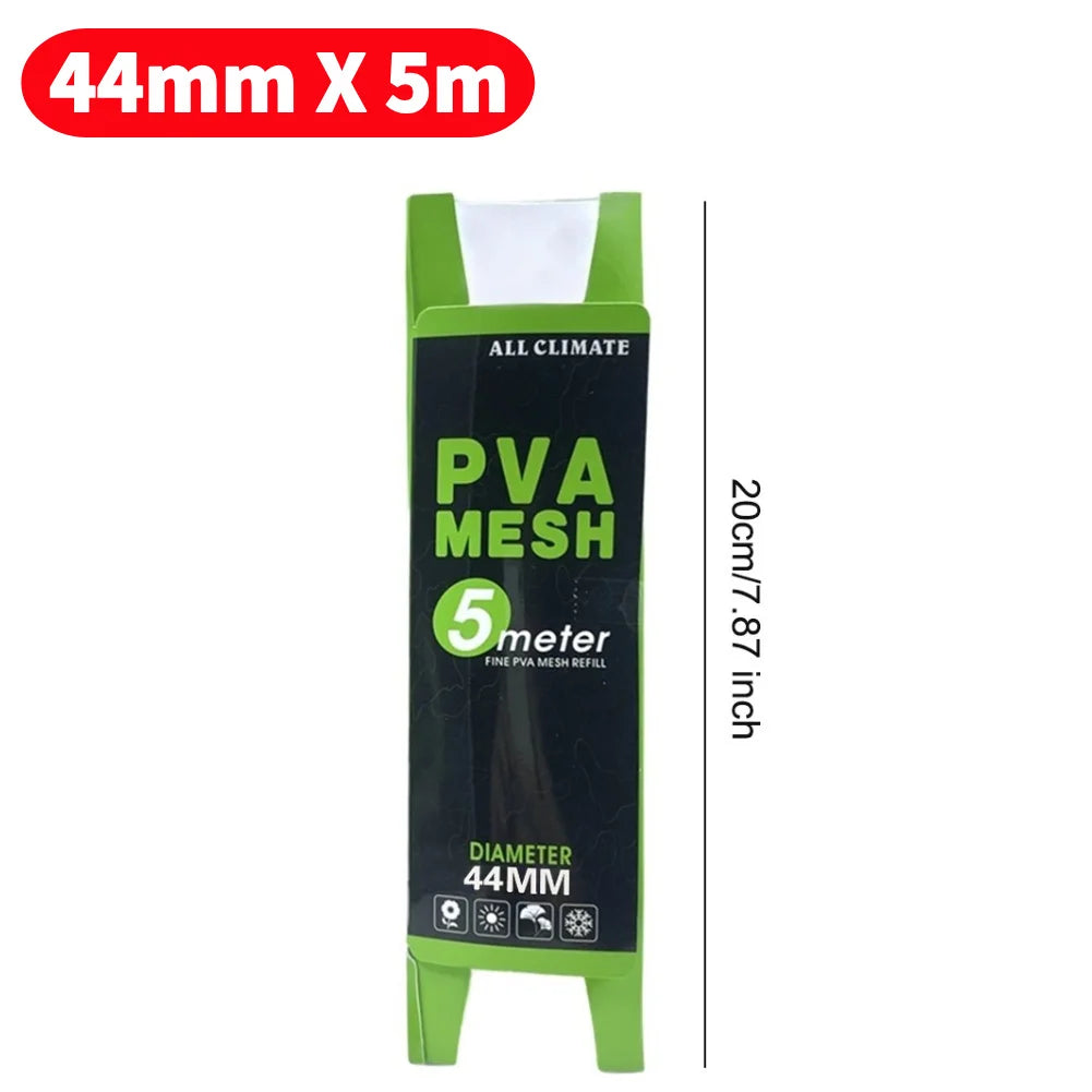 5M Fishing Soluble Narrow Mesh PVA Fishing Protect Fish Net Water Dissolving Narrow Mesh for Carp Lures Fishing Tackle