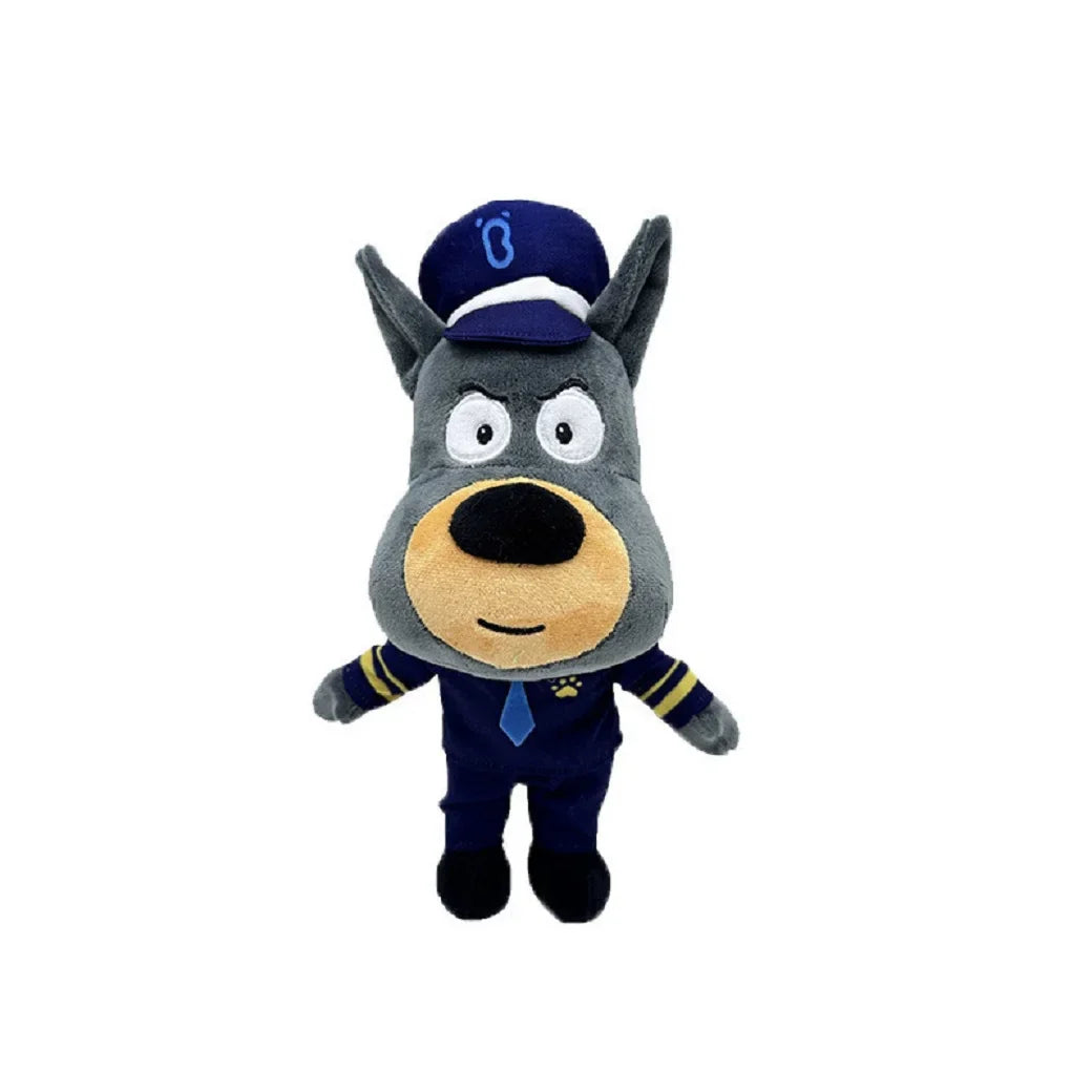 Hot Sheriff Labrador Dog Plush Toy Security Sergeant Labrador Wolf Dog Cartoon Doll Boys Girls Soft Stuffed Toys Children Gift