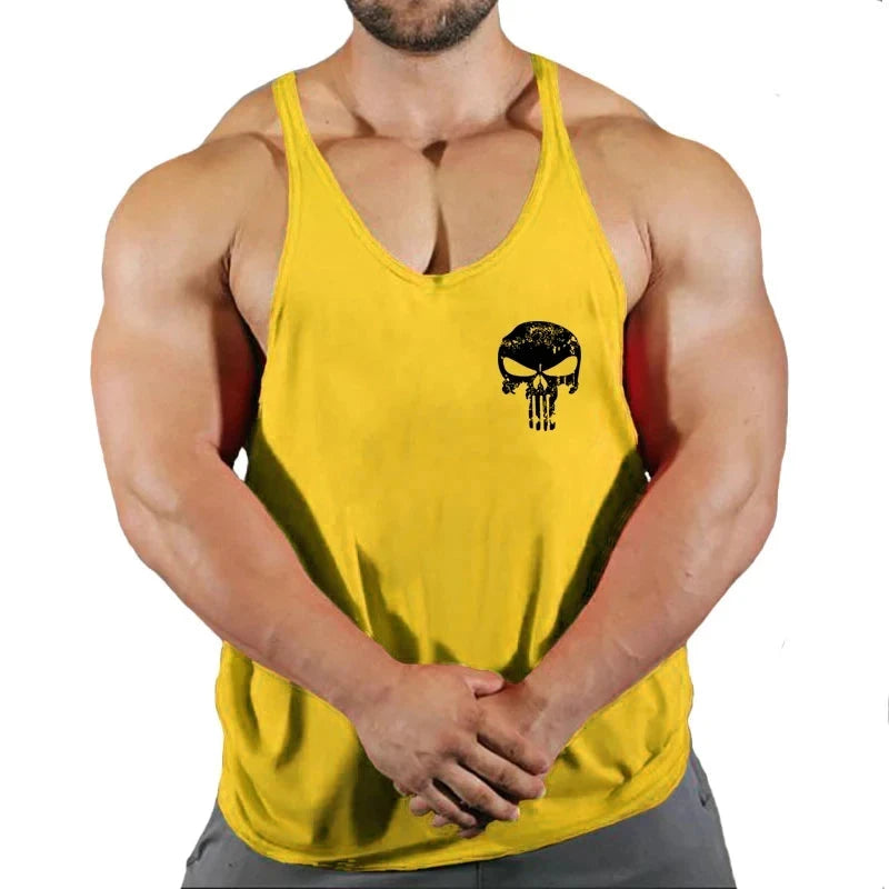 Top Gyms Men's Clothes Tank Vest Gym Shirt Undershirt Man Sportswear Bodybuilding Workout Vests Muscle Clothing Brand Fitness 99 in 1